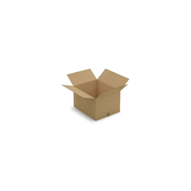 Caisse carton brune simple cannelure RAJA 50x40x30 cm