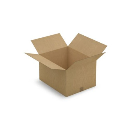 Caisse carton brune simple cannelure RAJA 50x40x30 cm