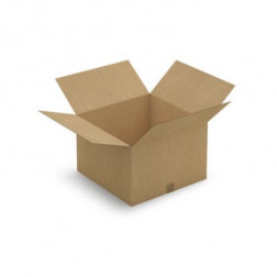 Caisse carton brune simple cannelure RAJA 50x50x33 cm