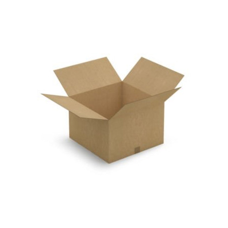 Caisse carton brune simple cannelure RAJA 50x50x33 cm