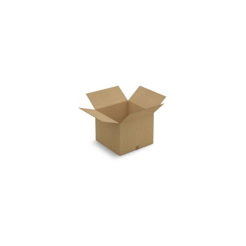 Caisse carton brune simple cannelure RAJA 50x50x40 cm