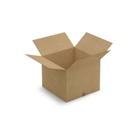 Caisse carton brune simple cannelure RAJA 50x50x40 cm