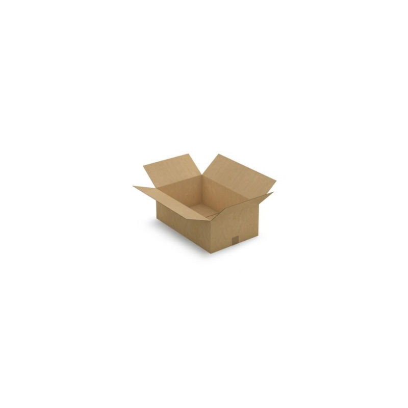 Caisse carton brune simple cannelure RAJA 55x35x20 cm