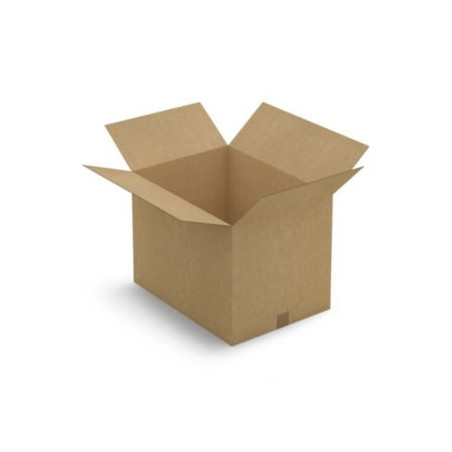 Caisse carton brune simple cannelure RAJA 55x40x40 cm