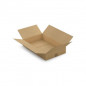 Caisse carton plate brune simple cannelure RAJA 55x35x10 cm