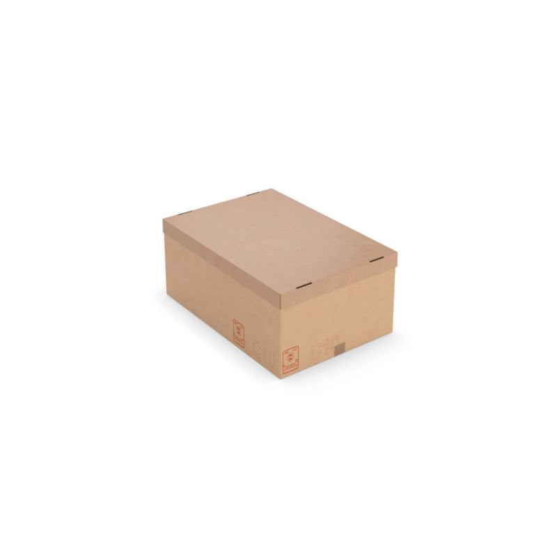 Caisse carton Galia C10 double cannelure avec couvercle renforcé 60x40x25 cm