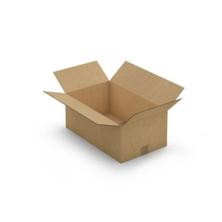 Caisse carton brune double cannelure RAJA 50x30x20 cm