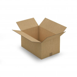 Caisse carton brune double cannelure RAJA 50x30x20 cm