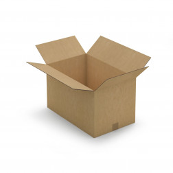 Caisse carton brune double cannelure RAJA 50x30x20 cm