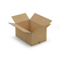 Caisse carton brune double cannelure RAJA 50x30x20 cm