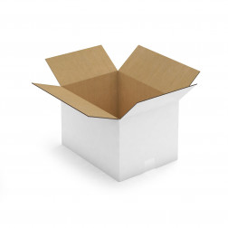 Caisse carton blanche double cannelure RAJA 58,5x38,5x40 cm