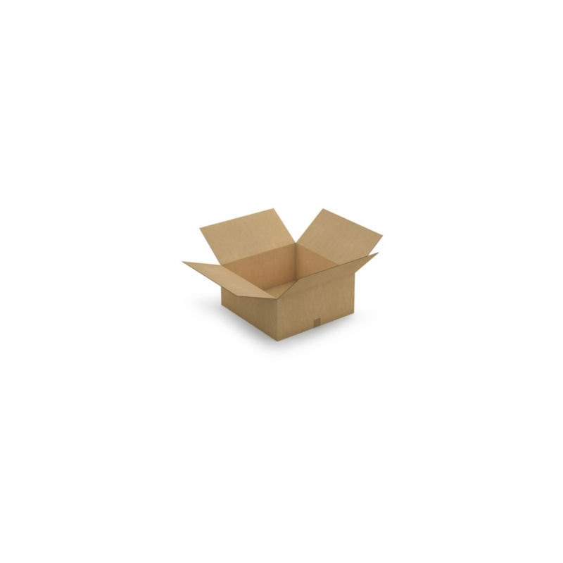 Caisse carton brune double cannelure RAJA 55x55x25 cm