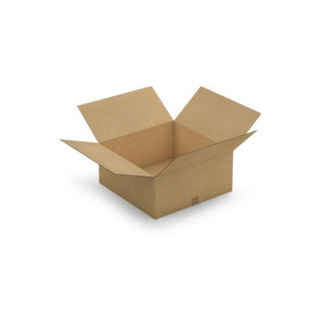 Caisse carton brune double cannelure RAJA 55x55x25 cm