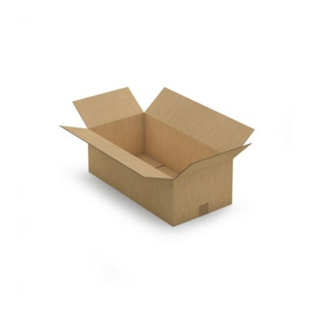 Caisse carton brune double cannelure RAJA 60x30x20 cm