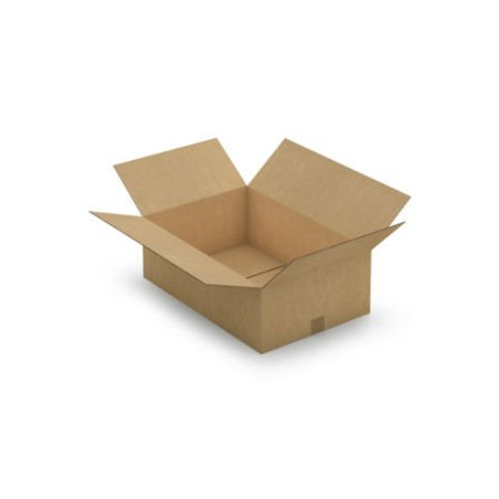 Caisse carton brune double cannelure RAJA 60x40x20 cm