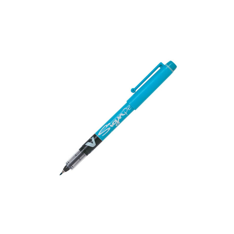 STYLO FEUTRE PILOT V-SIGN PEN À CAPUCHON POINTE 2 MM- ÉCRITURE MOYENNE TURQUOISE