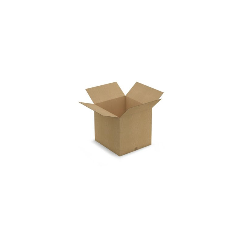 Caisse carton brune double cannelure RAJA 65x60x60 cm