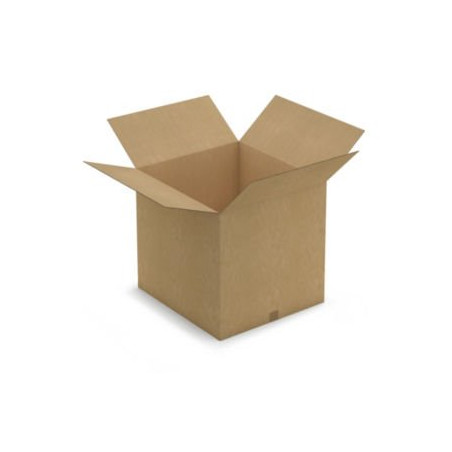 Caisse carton brune double cannelure RAJA 65x60x60 cm