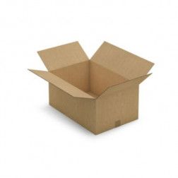 Caisse carton brune double cannelure renforcée RAJA 58,5x38,5x27 cm