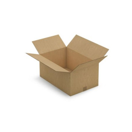 Caisse carton brune double cannelure renforcée RAJA 58,5x38,5x27 cm