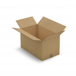 Caisse carton brune double cannelure renforcée RAJA 58,5x38,5x27 cm