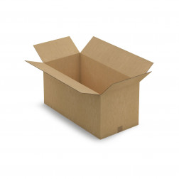 Caisse carton brune double cannelure renforcée RAJA 58,5x38,5x27 cm