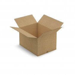 Caisse carton brune double cannelure renforcée RAJA 58,5x38,5x27 cm