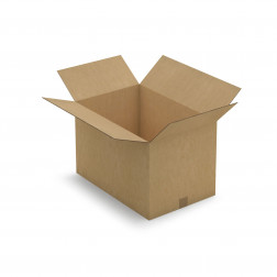 Caisse carton brune double cannelure renforcée RAJA 58,5x48,5x47 cm