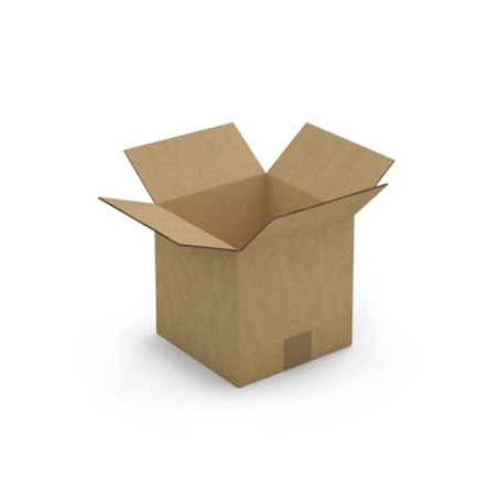 Caisse carton brune double cannelure RAJA 20x20x20 cm