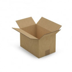 Caisse carton brune double cannelure RAJA 28x18x17 cm