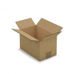 Caisse carton brune double cannelure RAJA 25x15x15 cm