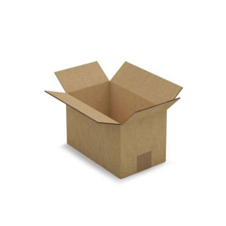 Caisse carton brune double cannelure RAJA 25x15x15 cm