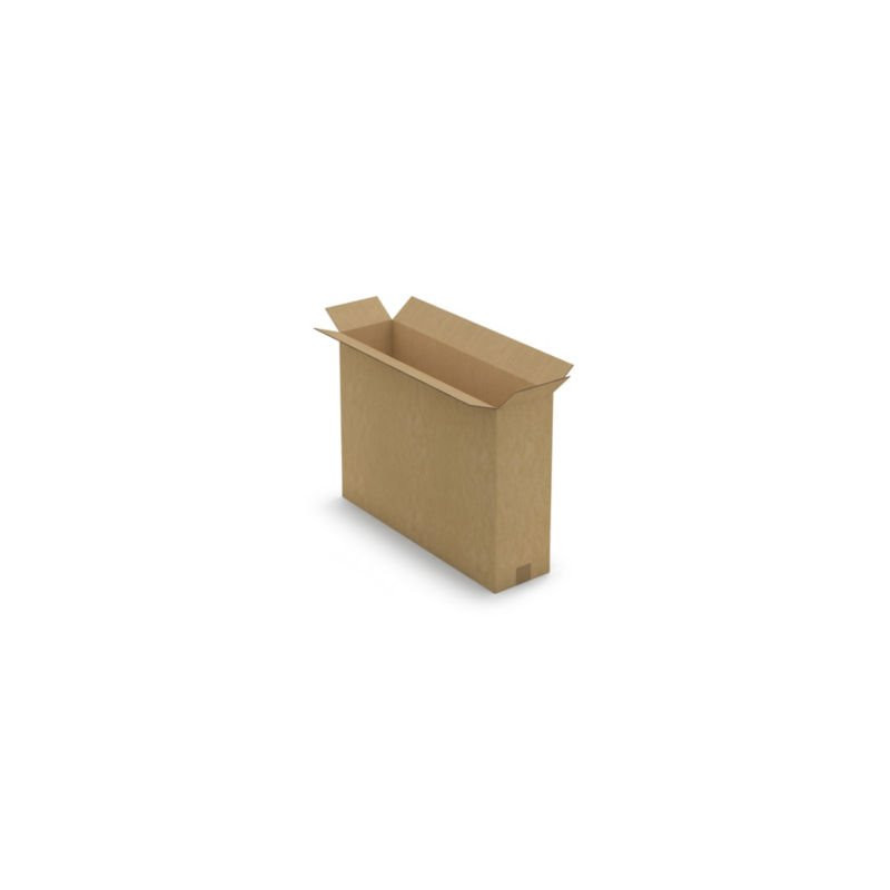 Caisse carton télescopique pour produit plat brune double cannelure 70x18x80 cm