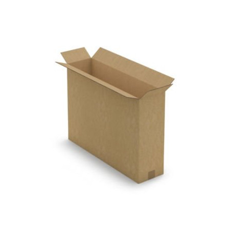 Caisse carton télescopique pour produit plat brune double cannelure 70x18x80 cm