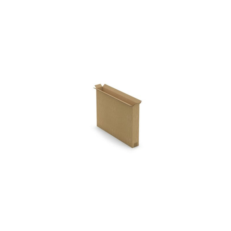 Caisse carton télescopique pour produit plat brune double cannelure 70x9x80 cm