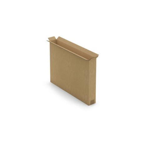 Caisse carton télescopique pour produit plat brune double cannelure 70x9x80 cm