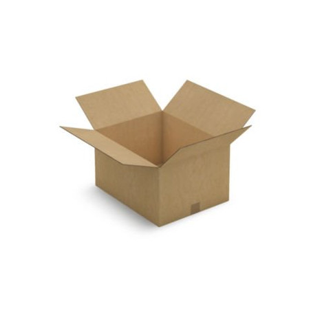 Caisse carton brune double cannelure renforcée RAJA 48,5x38,5x27 cm