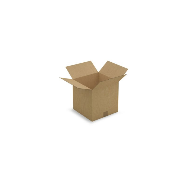 Caisse carton brune simple cannelure RAJA 30x30x30 cm