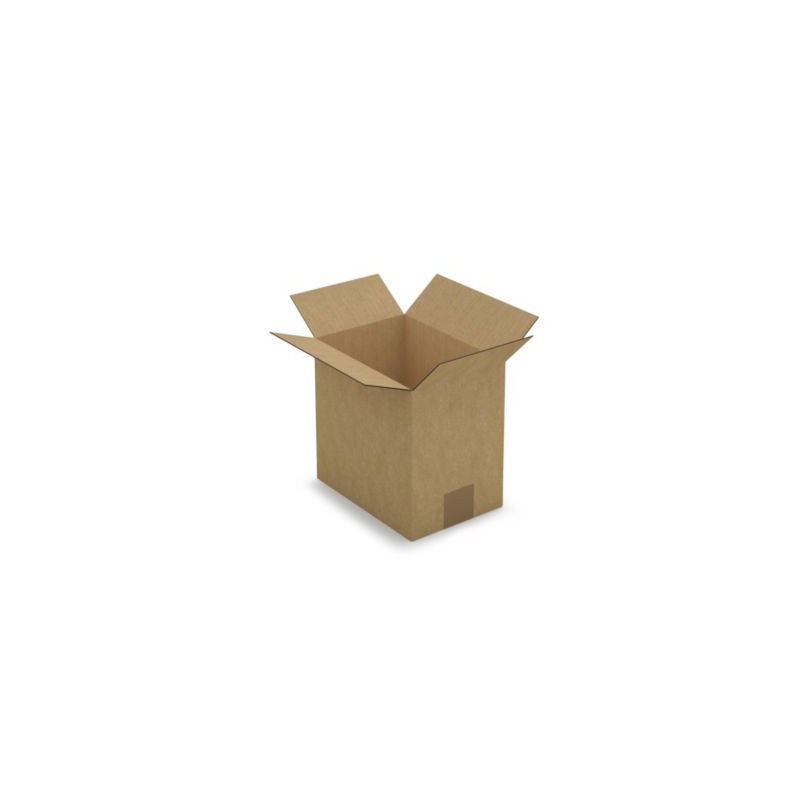 Caisse carton brune simple cannelure RAJA 21,5x15x20,5 cm