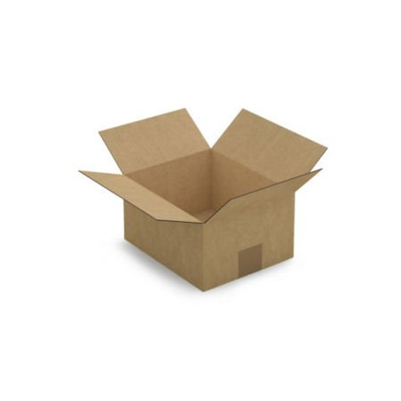 Caisse carton brune simple cannelure RAJA 23x19x12 cm