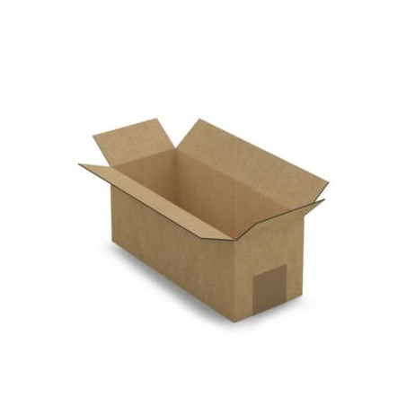 Caisse carton brune simple cannelure RAJA 25x10x10 cm