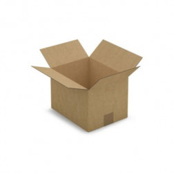 Caisse carton brune simple cannelure RAJA 26x20x18 cm