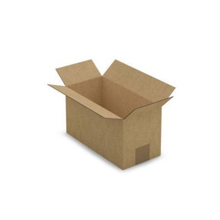 Caisse carton brune simple cannelure RAJA 27x13x14,5 cm