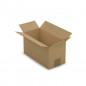 Caisse carton brune simple cannelure RAJA 27x13x14,5 cm