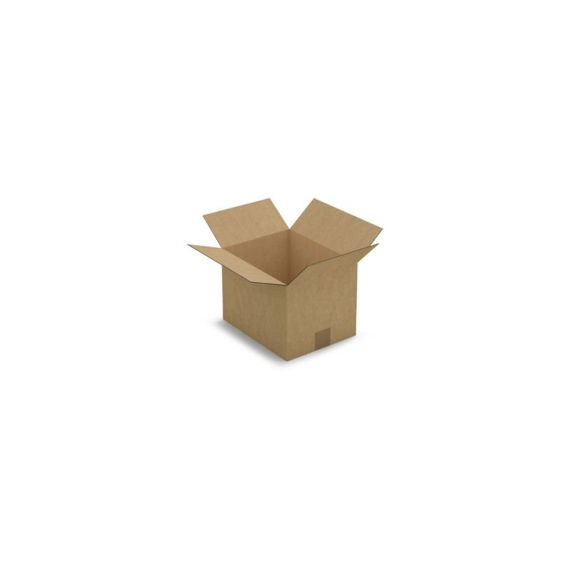 Caisse carton brune simple cannelure RAJA 28x22x20 cm