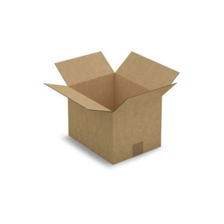 Caisse carton brune simple cannelure RAJA 28x22x20 cm