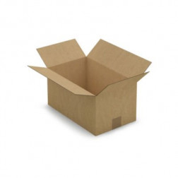 Caisse carton brune simple cannelure RAJA 36x22x18 cm