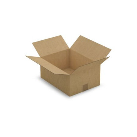 Caisse carton brune simple cannelure RAJA 36x27x16 cm