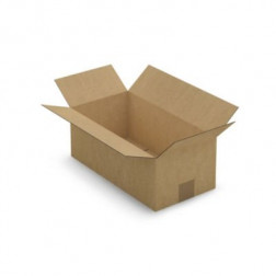 Caisse carton brune simple cannelure RAJA 37x19x14 cm