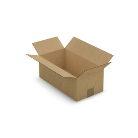 Caisse carton brune simple cannelure RAJA 37x19x14 cm